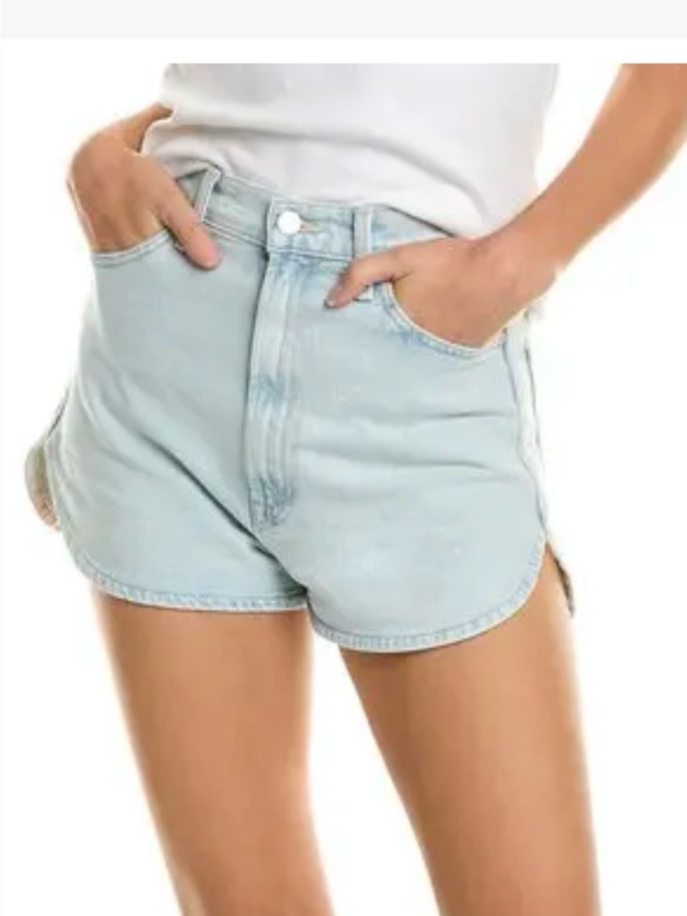 Super Cute MOTHER Superior The Tippy Top Frisky Zip Matinee Jean Shorts - Sz 28